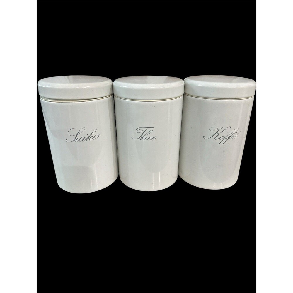 Vintage Brabantia Metal Canisters Dutch